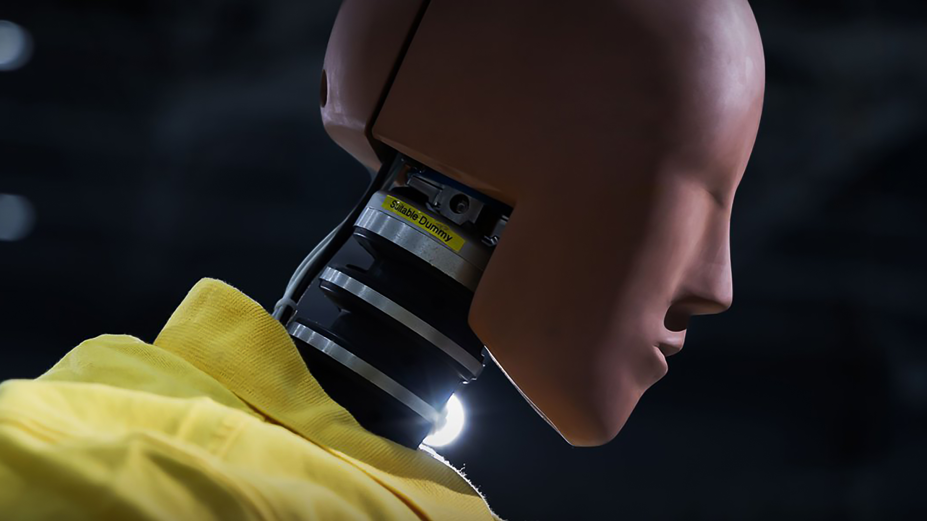 Geely safety testing centre - non-European test dummy 