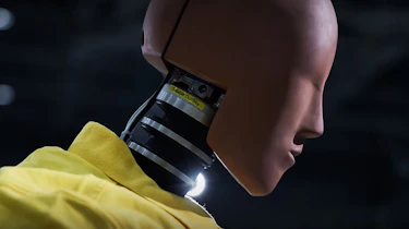 Geely safety testing centre - non-European test dummy