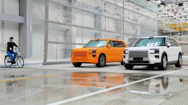 Geely safety testing centre - bicycle crash test
