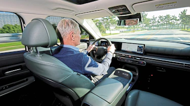 Tomas Hirschberger driving the Hyundai Nexo