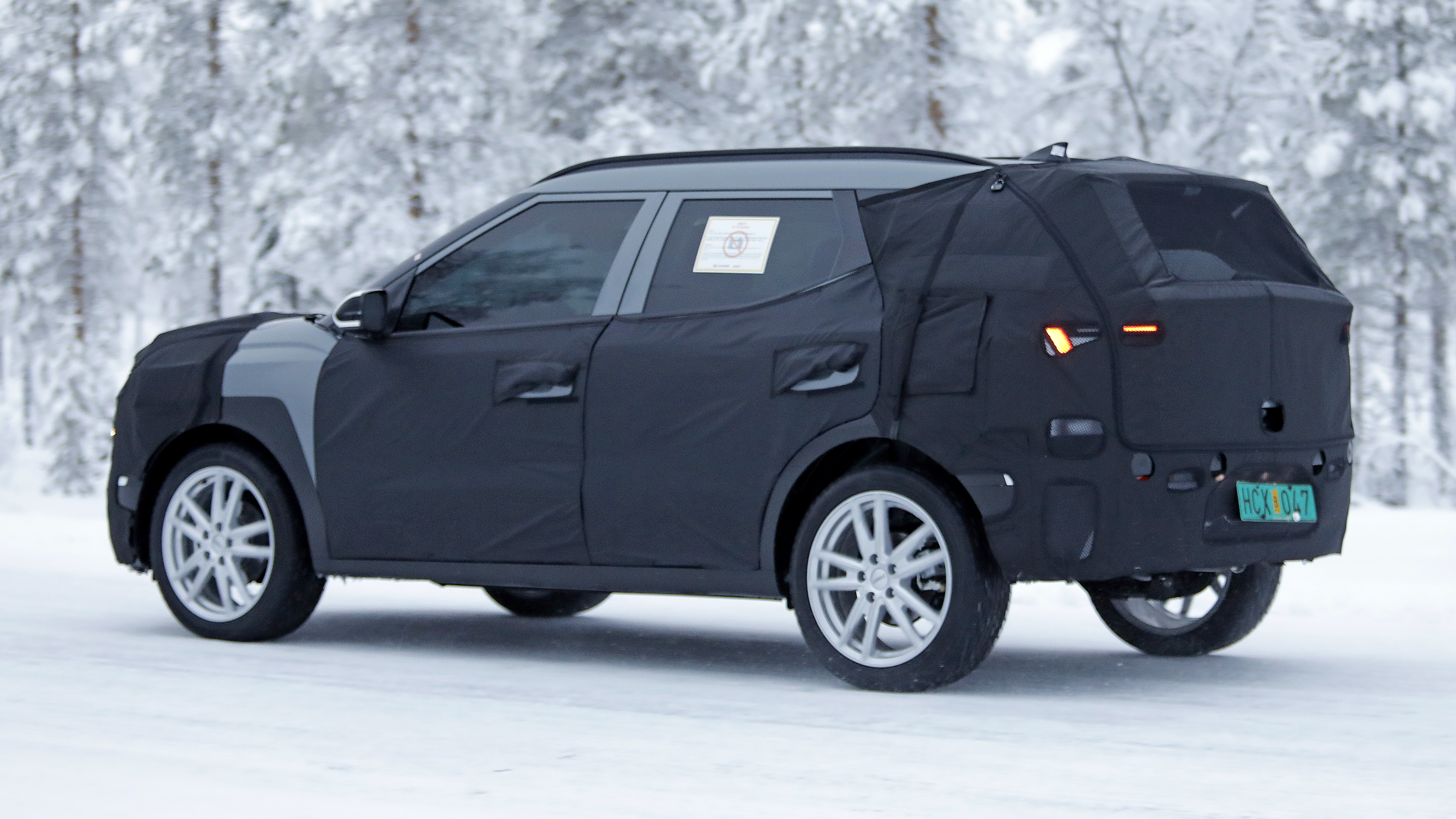 Hyundai compact SUV - rear angled