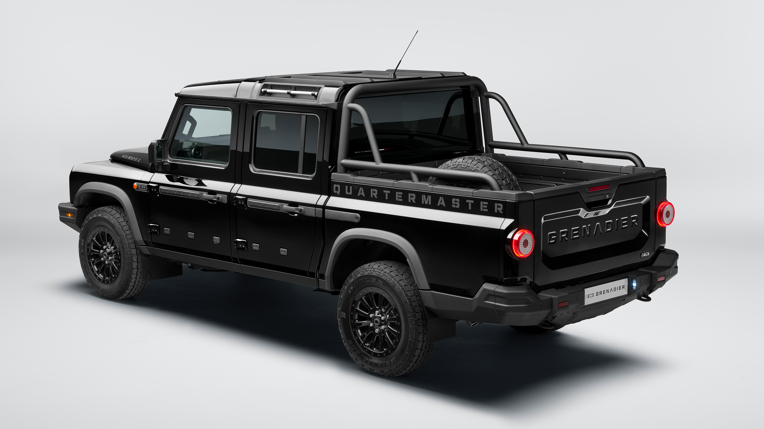 Ineos Grenadier Black Edition - rear 3/4 studio pick-up