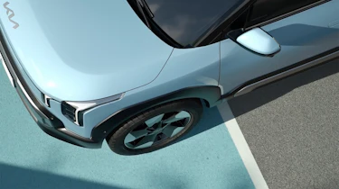 Kia EV2 teaser - front overhead