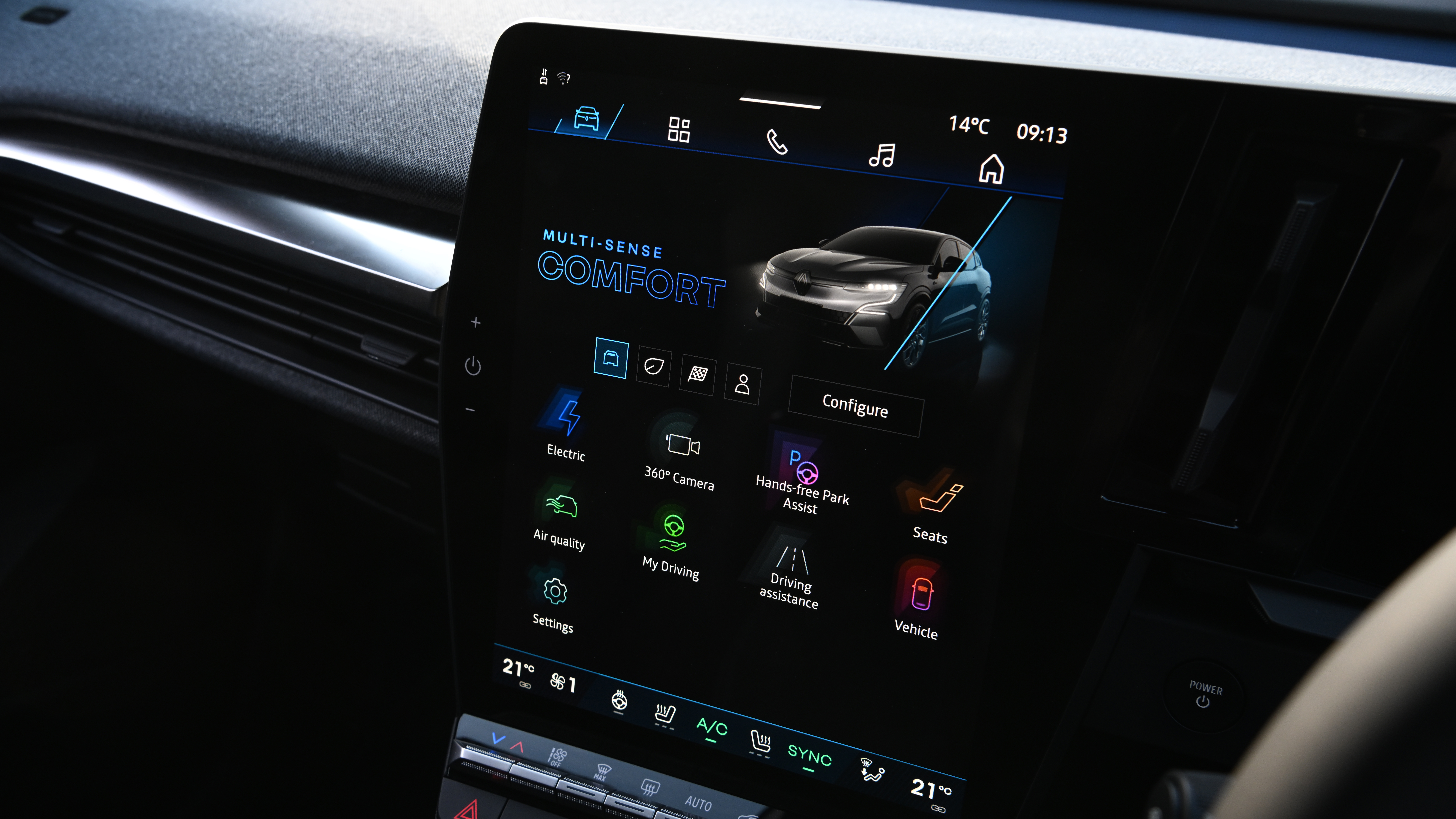Renault Megane - infotainment screen 