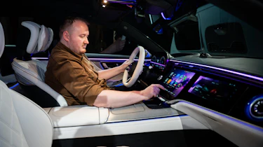 Ellis Hyde sat in the Mercedes S-Class facelift