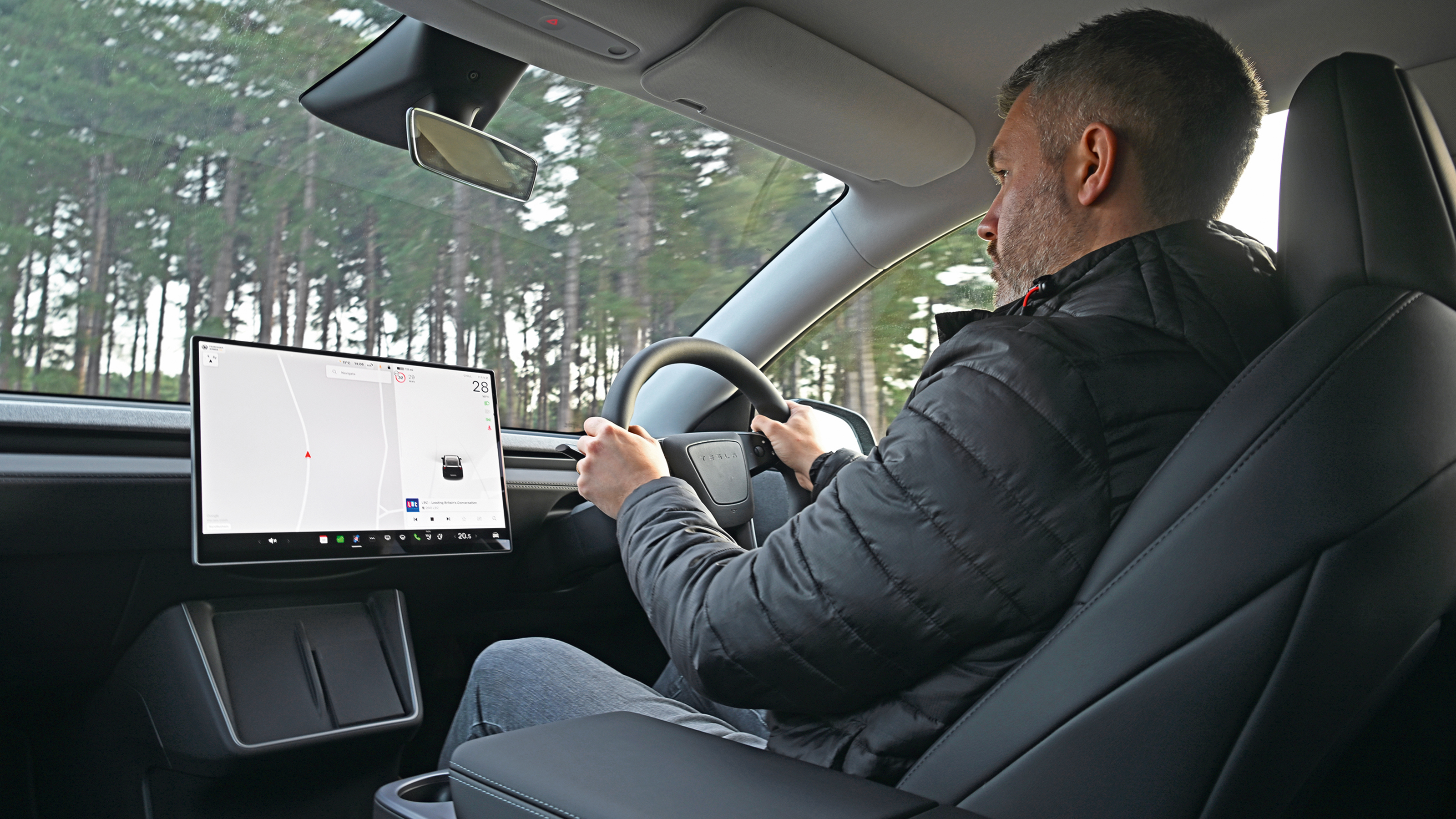 Tesla Model Y - driving