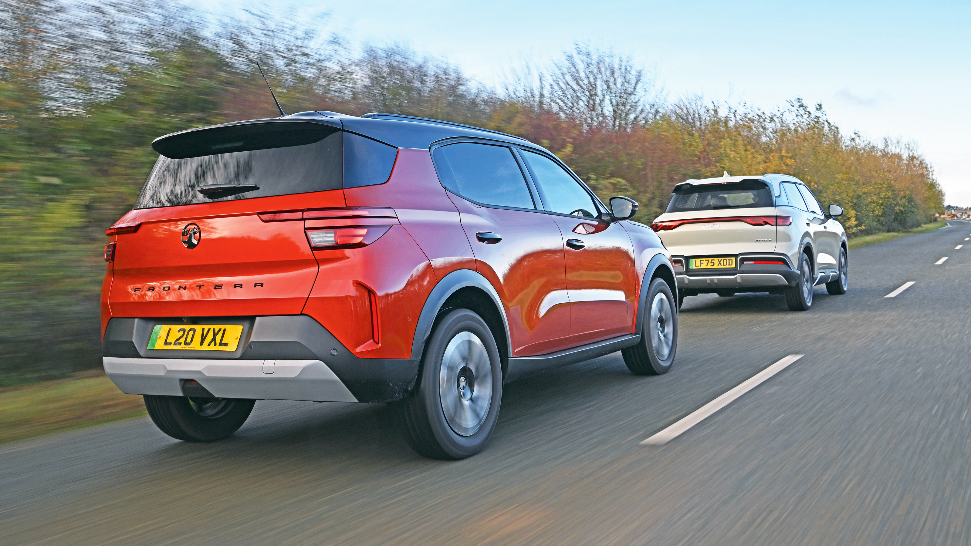 Vauxhall Frontera vs BYD Atto 2 - rear 3/4