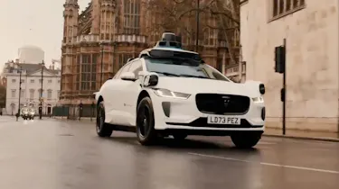 Waymo Jaguar - front 3/4
