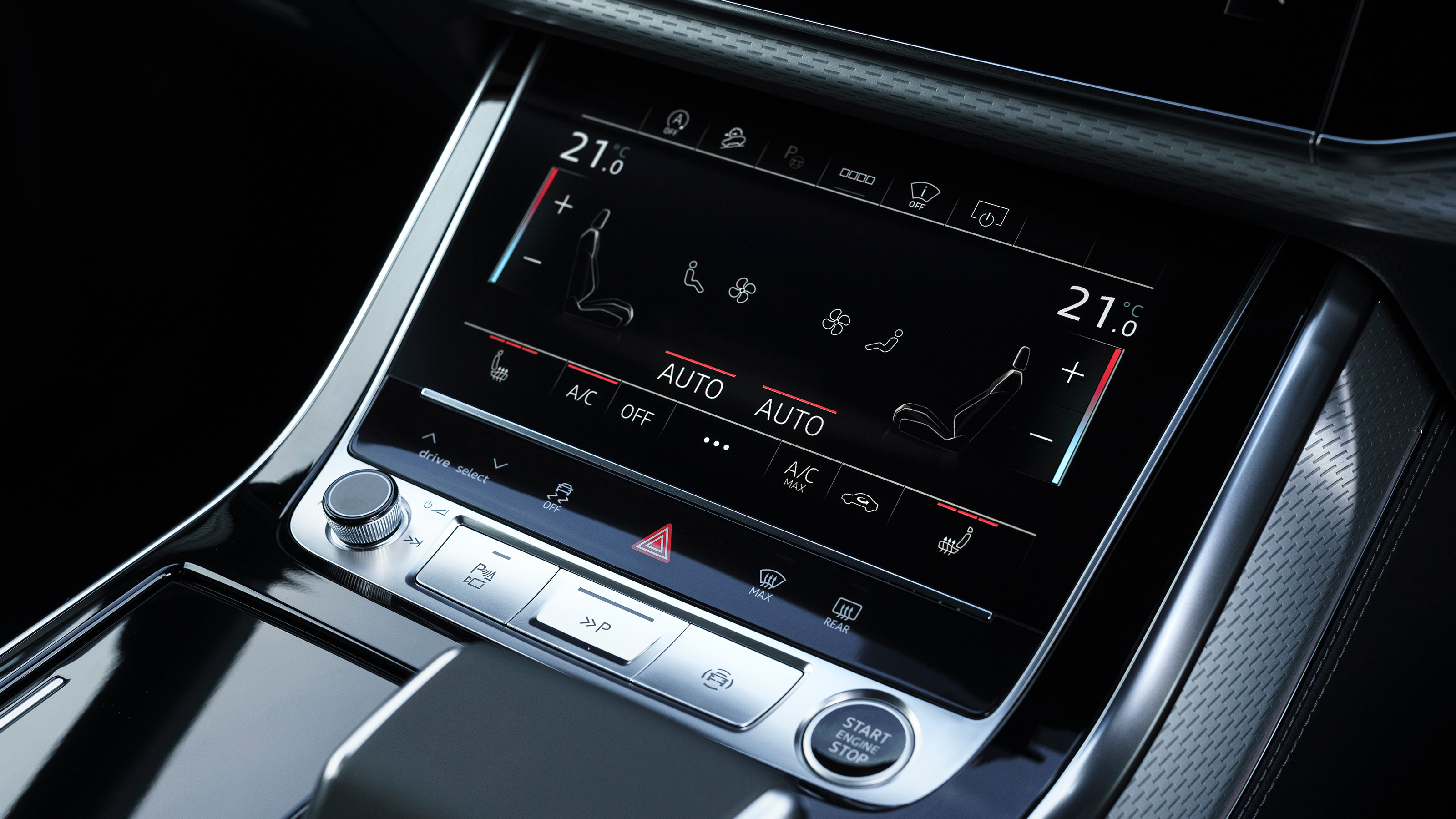 Audi Q8 - climate control screen