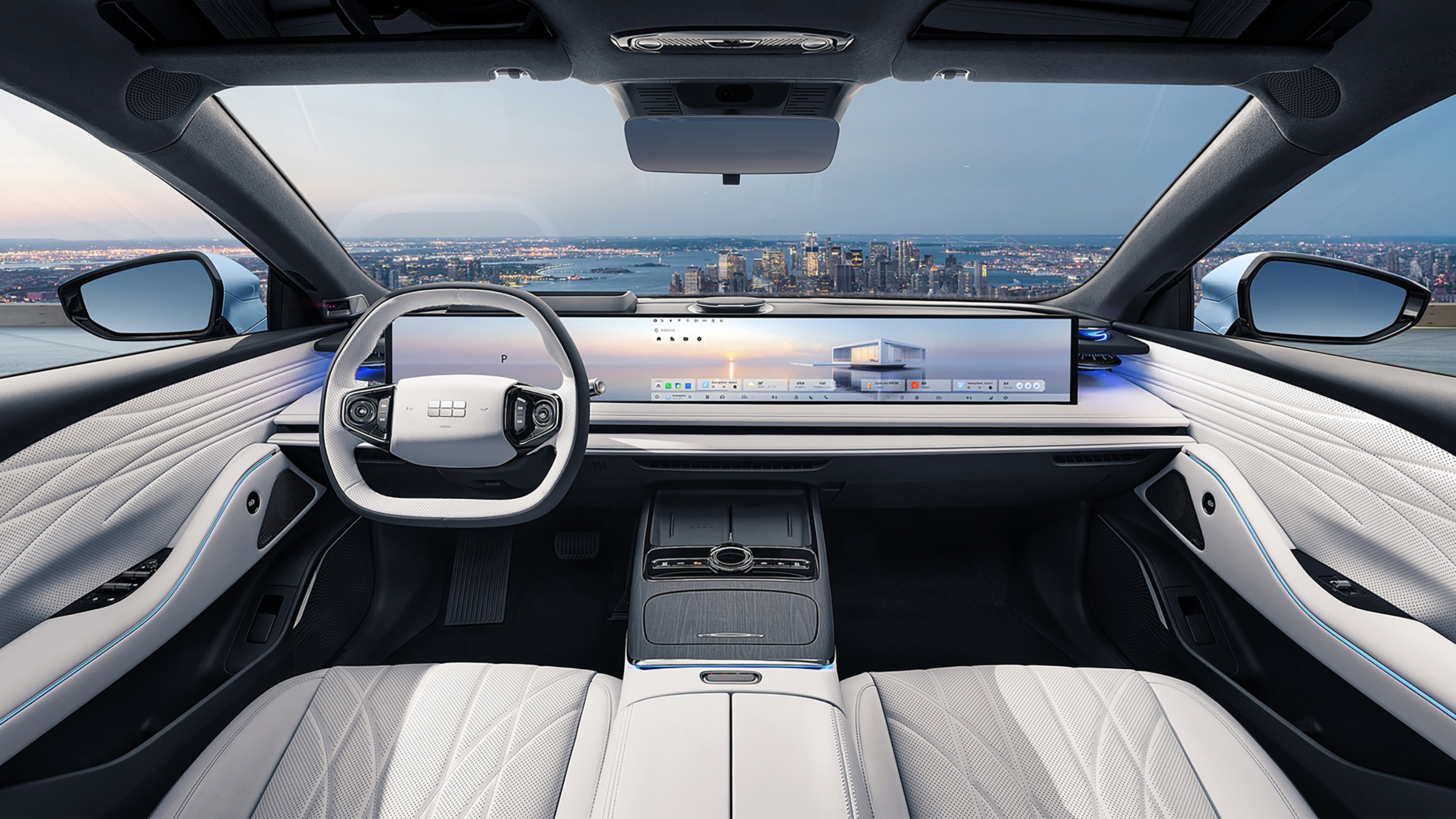 Geely Galaxy E8 - white dashboard