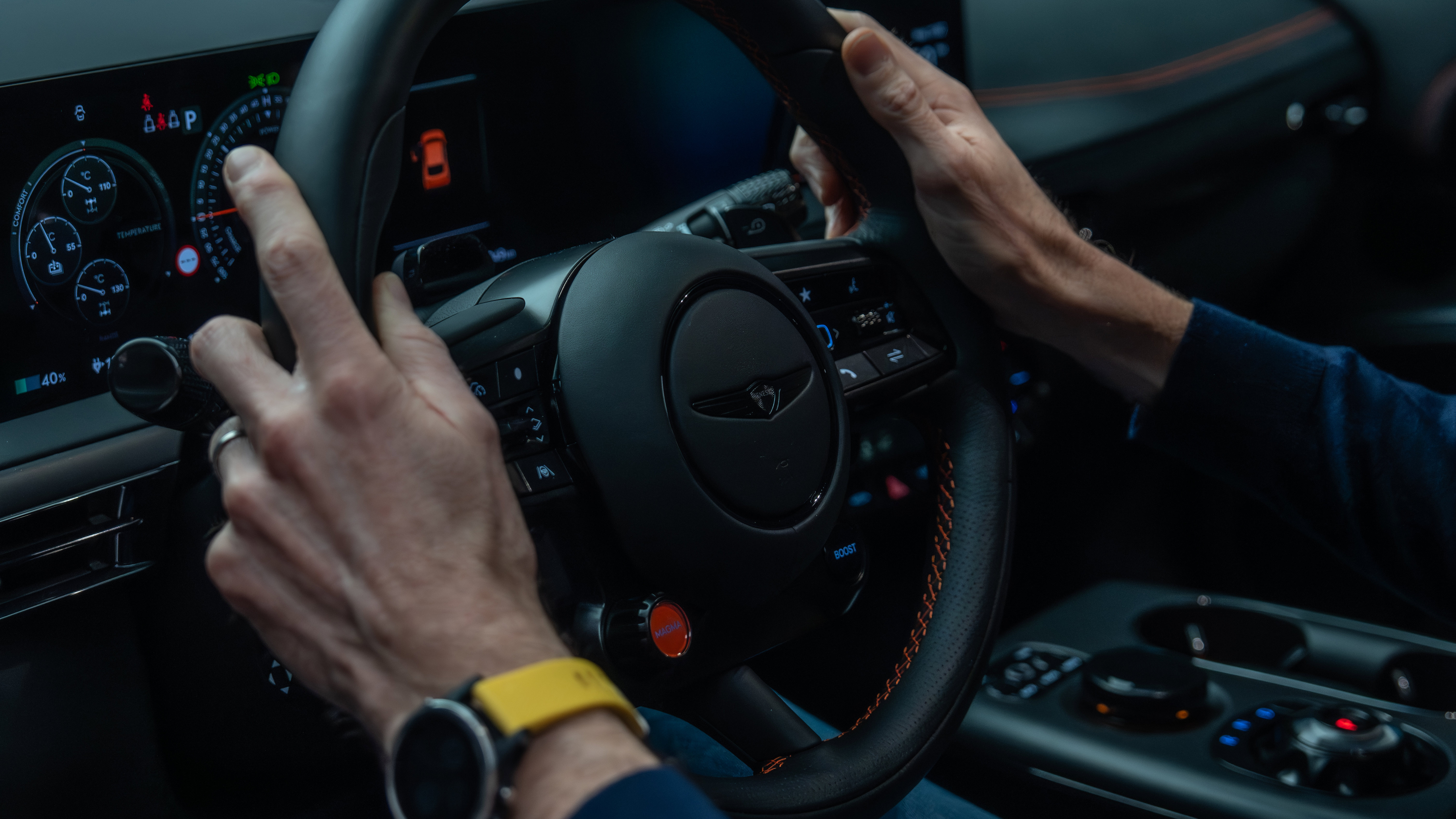 Genesis GV60 Magma - steering wheel