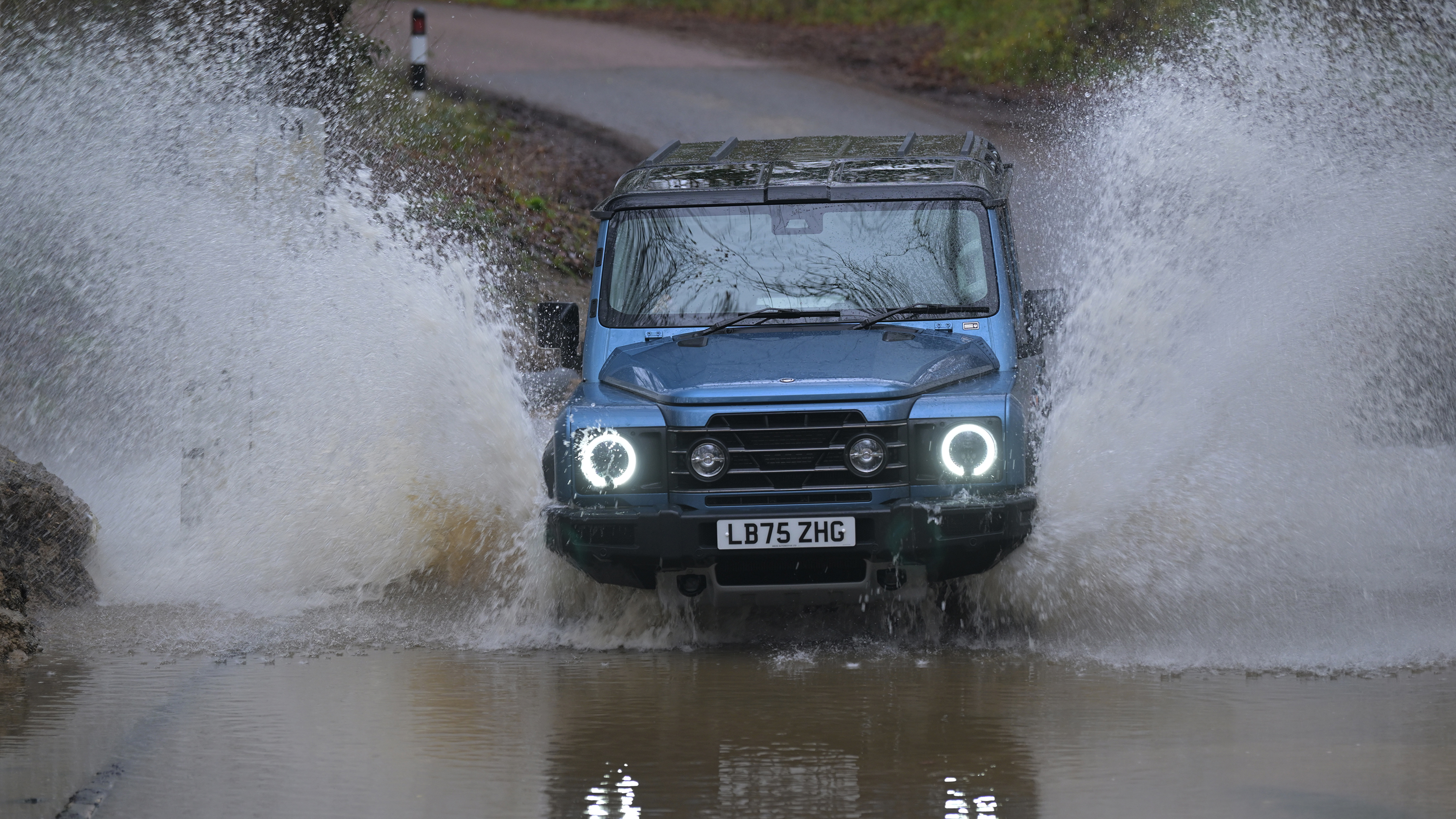Ineos Grenadier - driving through water (front) 