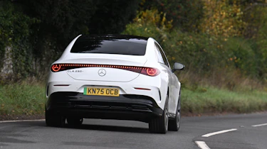 New Mercedes CLA being tested in the UK - rear cornering