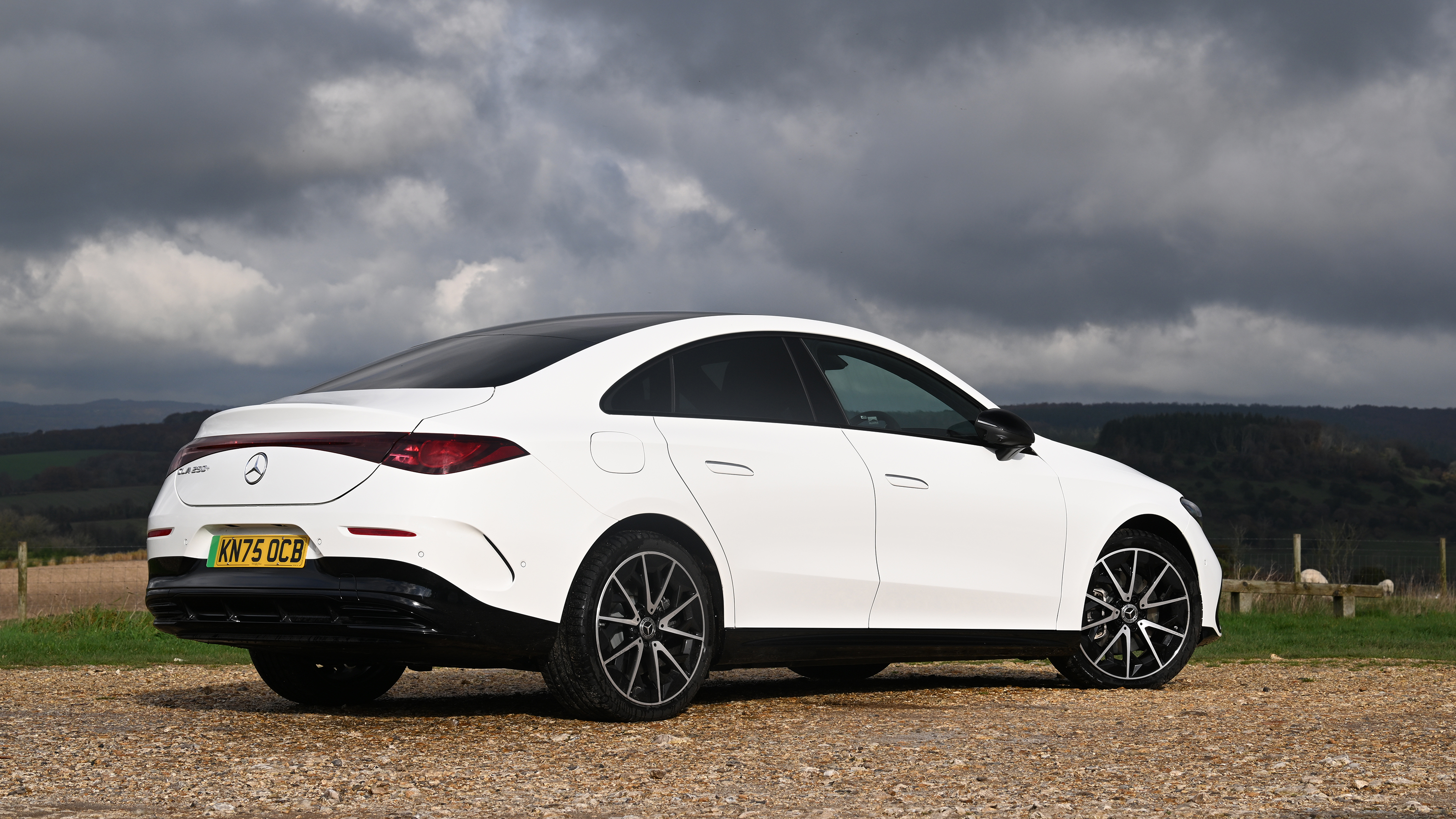 New Mercedes CLA being tested in the UK - rear static 