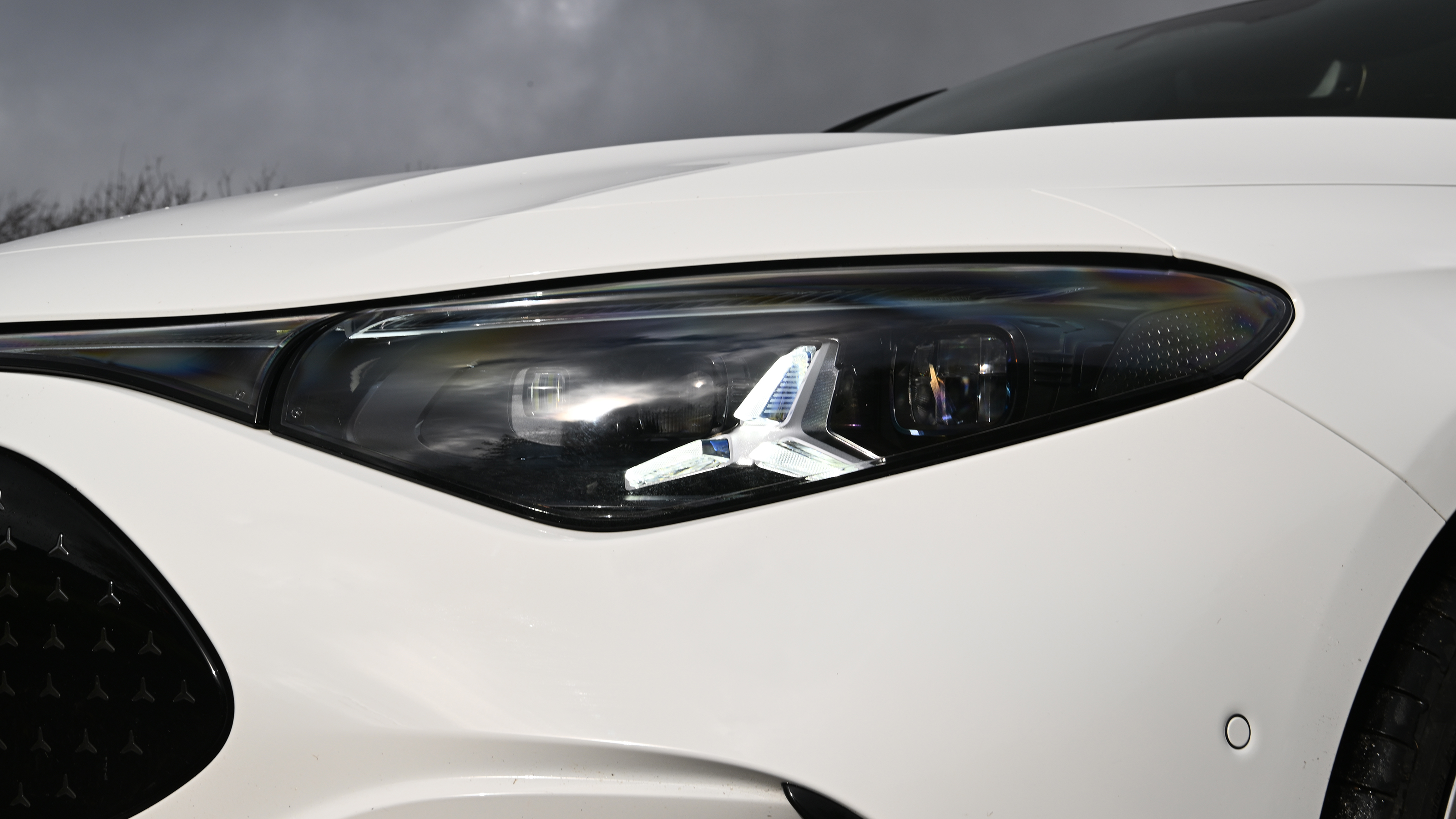 New Mercedes CLA being tested in the UK - front headlight 