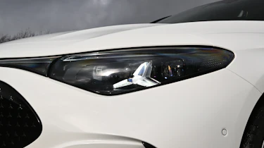 New Mercedes CLA being tested in the UK - front headlight