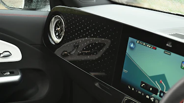 New Mercedes CLA being tested in the UK - front dashboard, passenger side