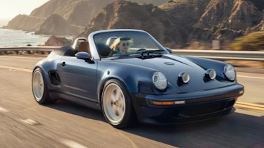 Singer 911 Cabriolet - blue front 3/4