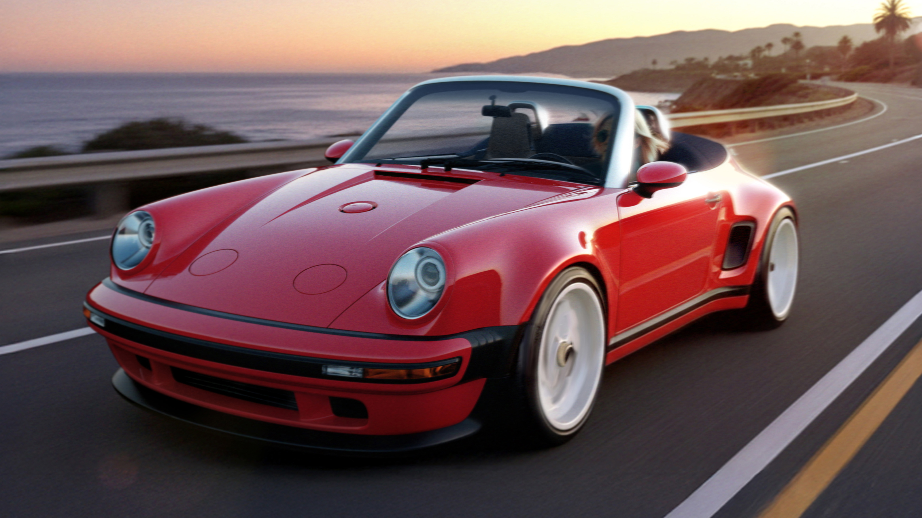 Singer 911 Cabriolet - red front 3/4
