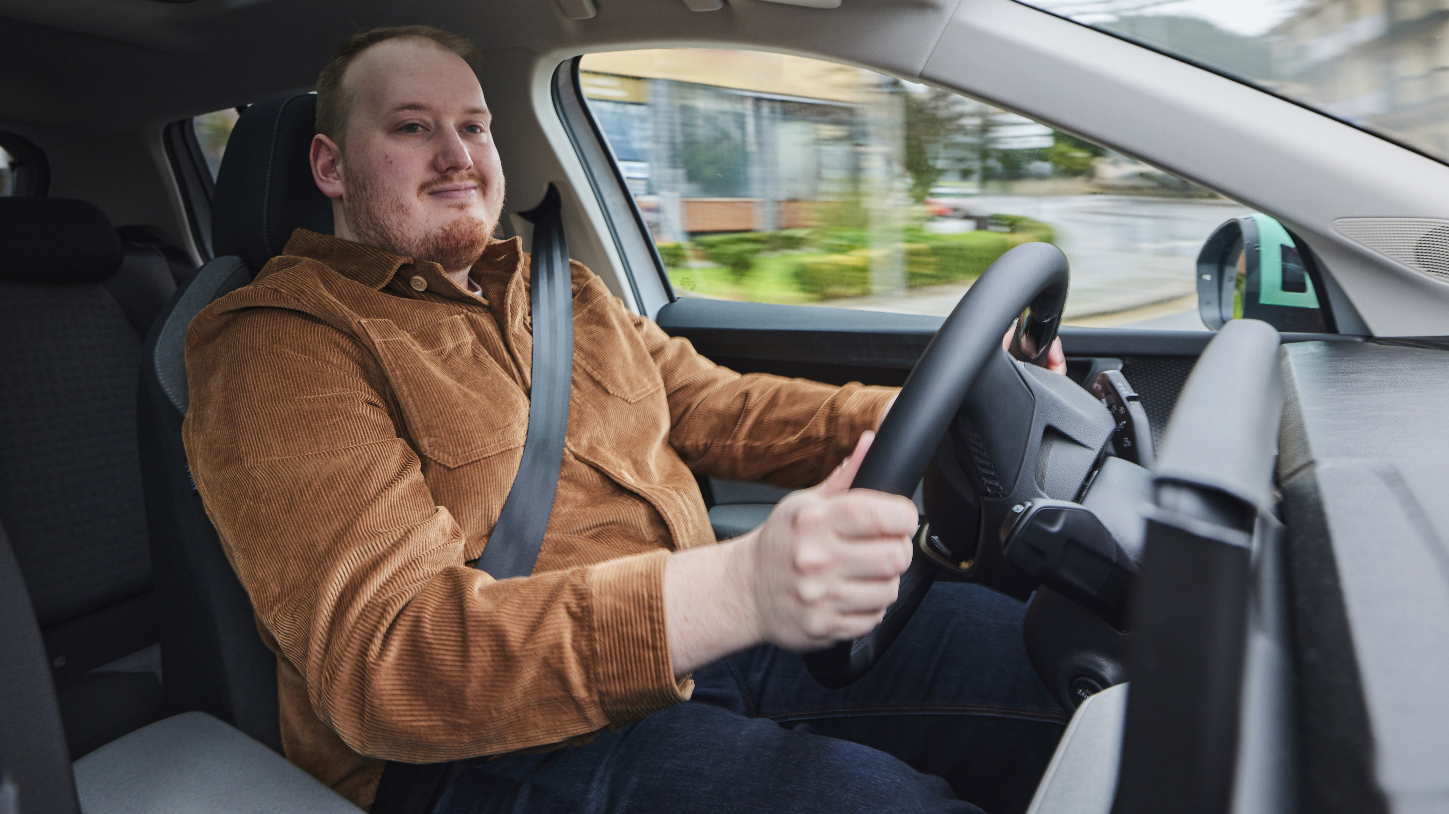 Ellis Hyde driving the Skoda Epiq prototype
