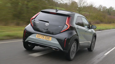 Toyota Aygo X testing in the UK - rear tracking