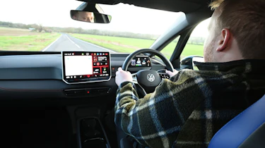 Ellis Hyde driving the Volkswagen ID.3 GTX Fire & Ice