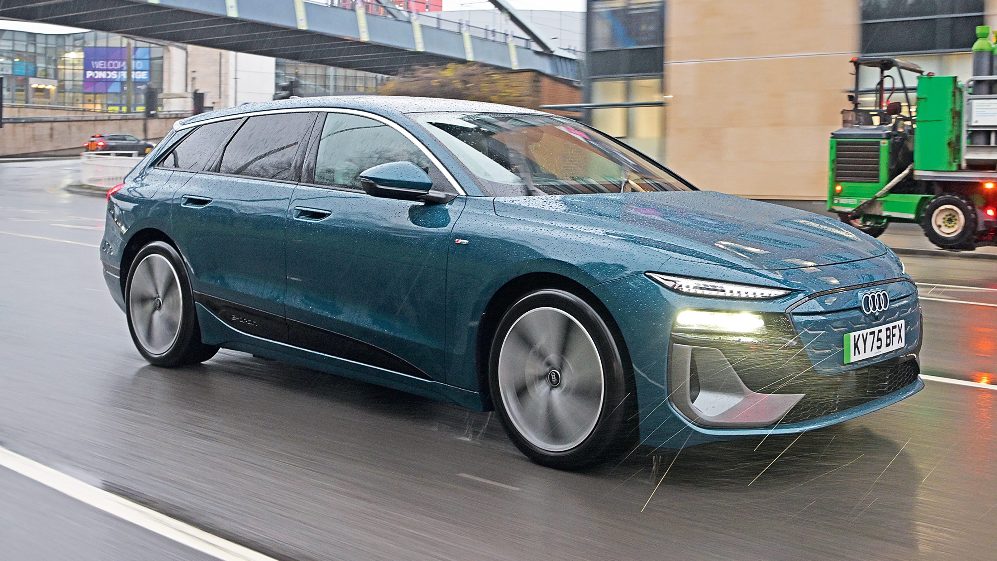 Winter range test - Audi dynamic front angled