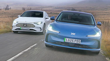 Winter range test - Mercedes and MG front end