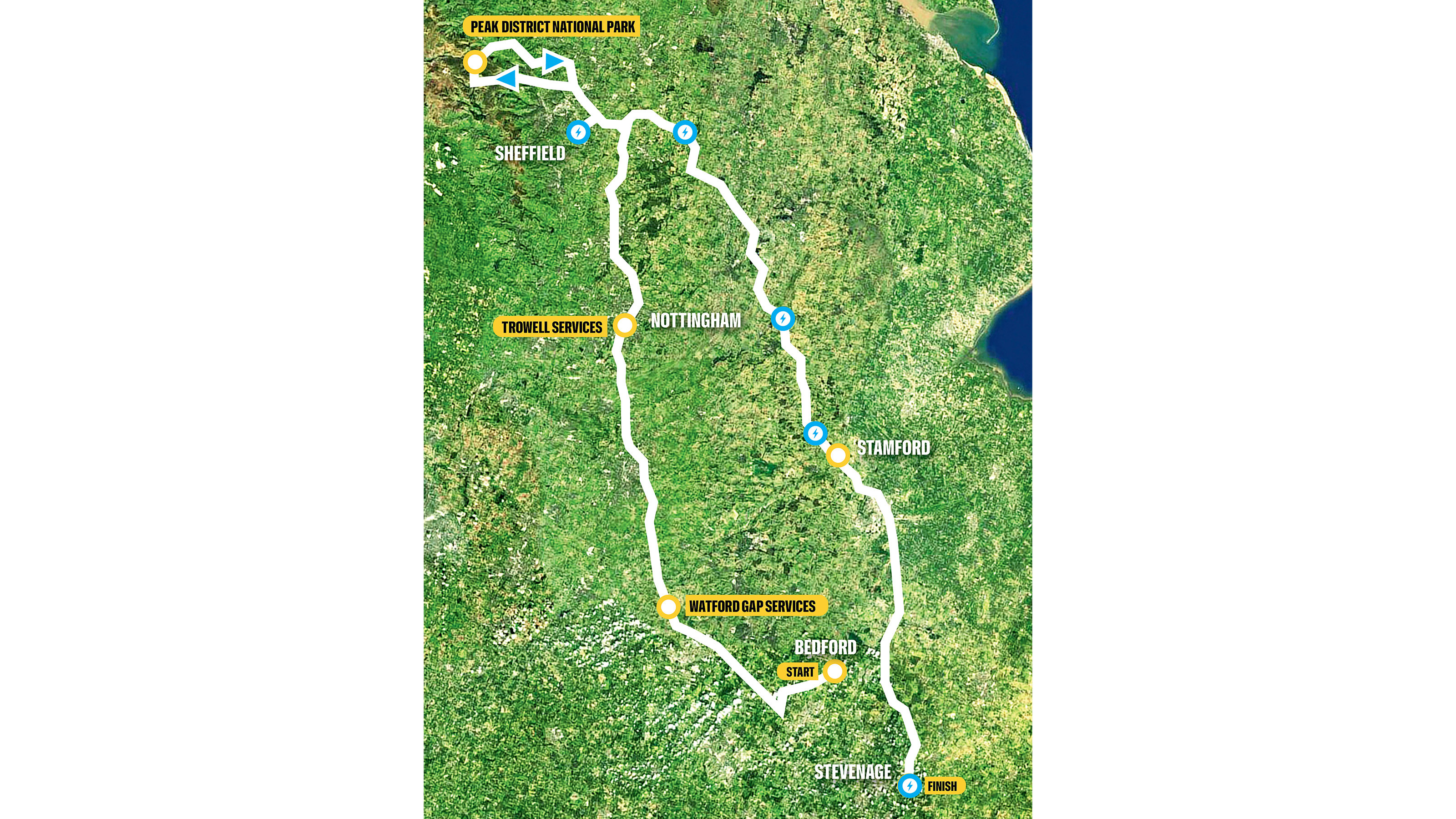 Winter range test - the route