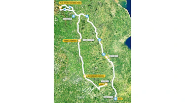 Winter range test - the route