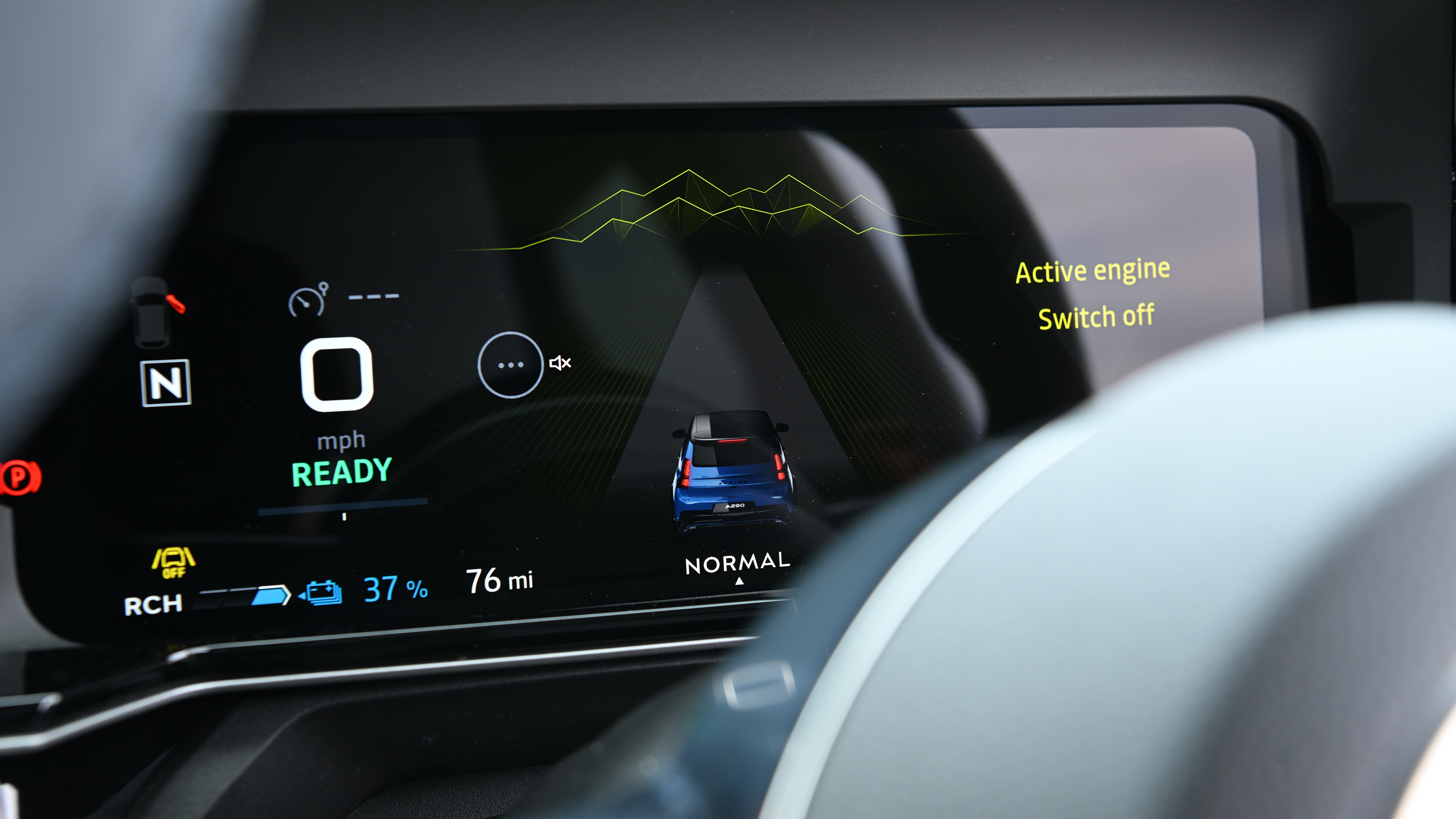 Alpine A290 - driver's display