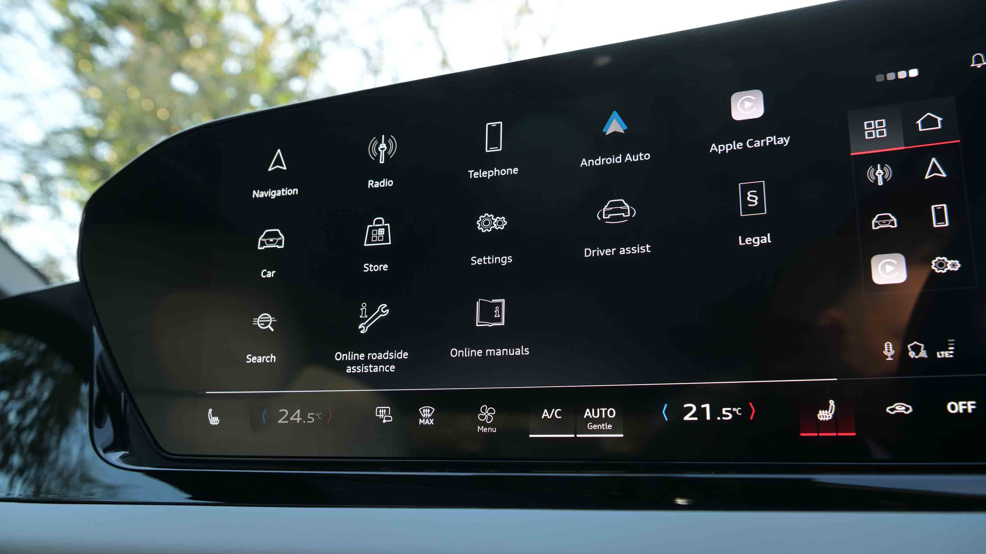 Audi A5 Avant - main menu