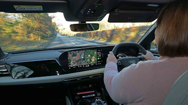 Audi A5 Avant - interior driving shot with Sarah Perks