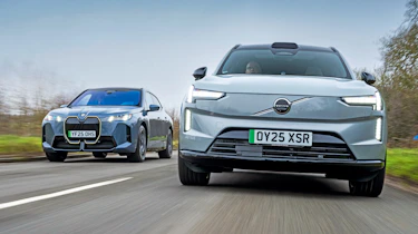 BMW iX vs Volvo EX90 - front end
