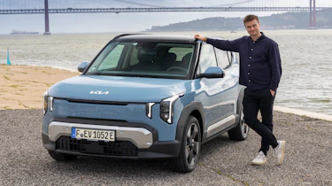 Alastair Crooks with the Kia EV2