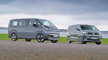 Kia PV5 Passenger vs Vauxhall Vivaro Life - front angled