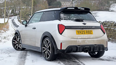 MINI John Cooper Works - rear 3/4 in the snow