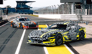 Mercedes-AMG GT Track Sport teaser - duo front 3/4 static