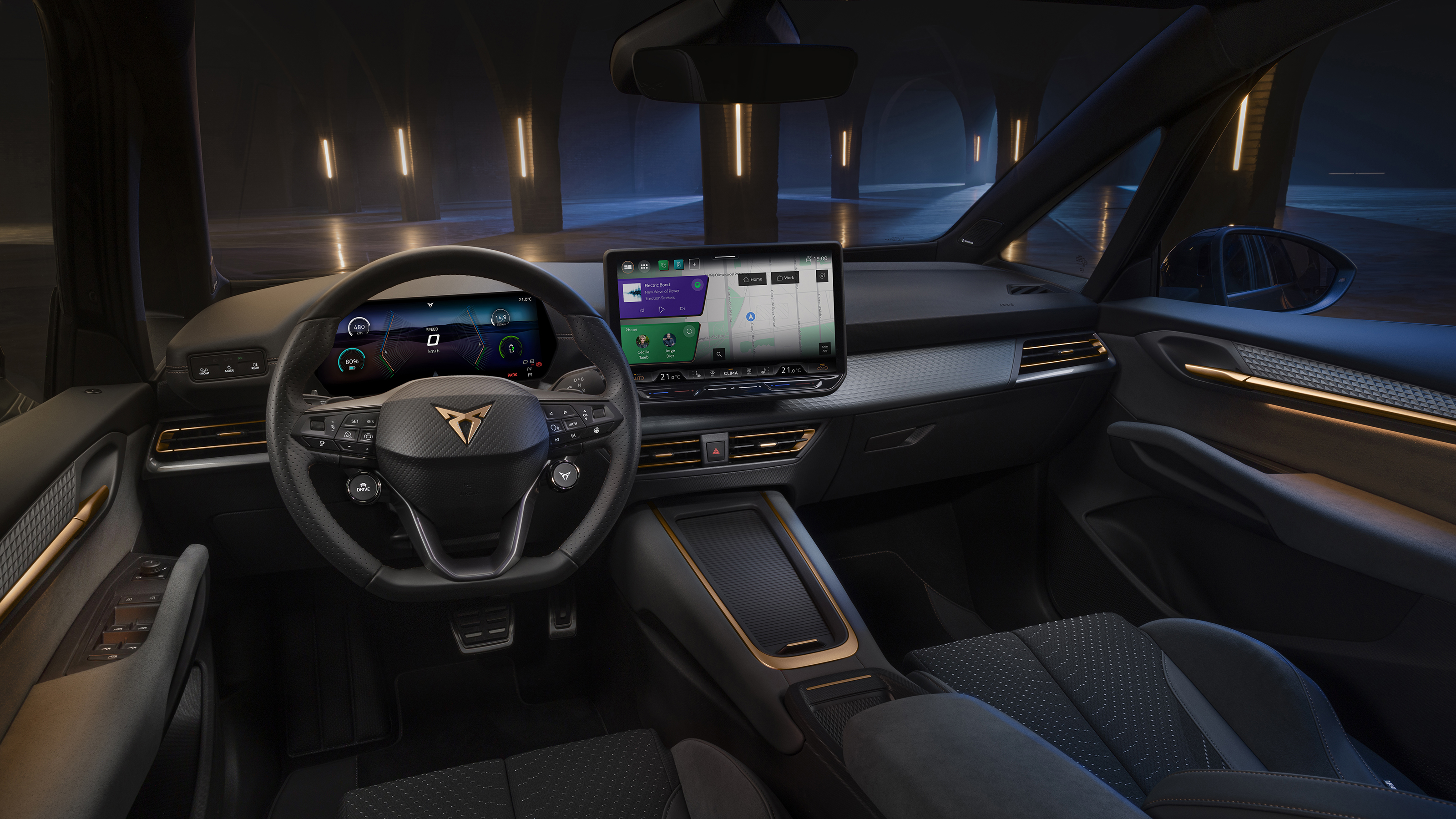 New Cupra Born VZ facelift - front interior 