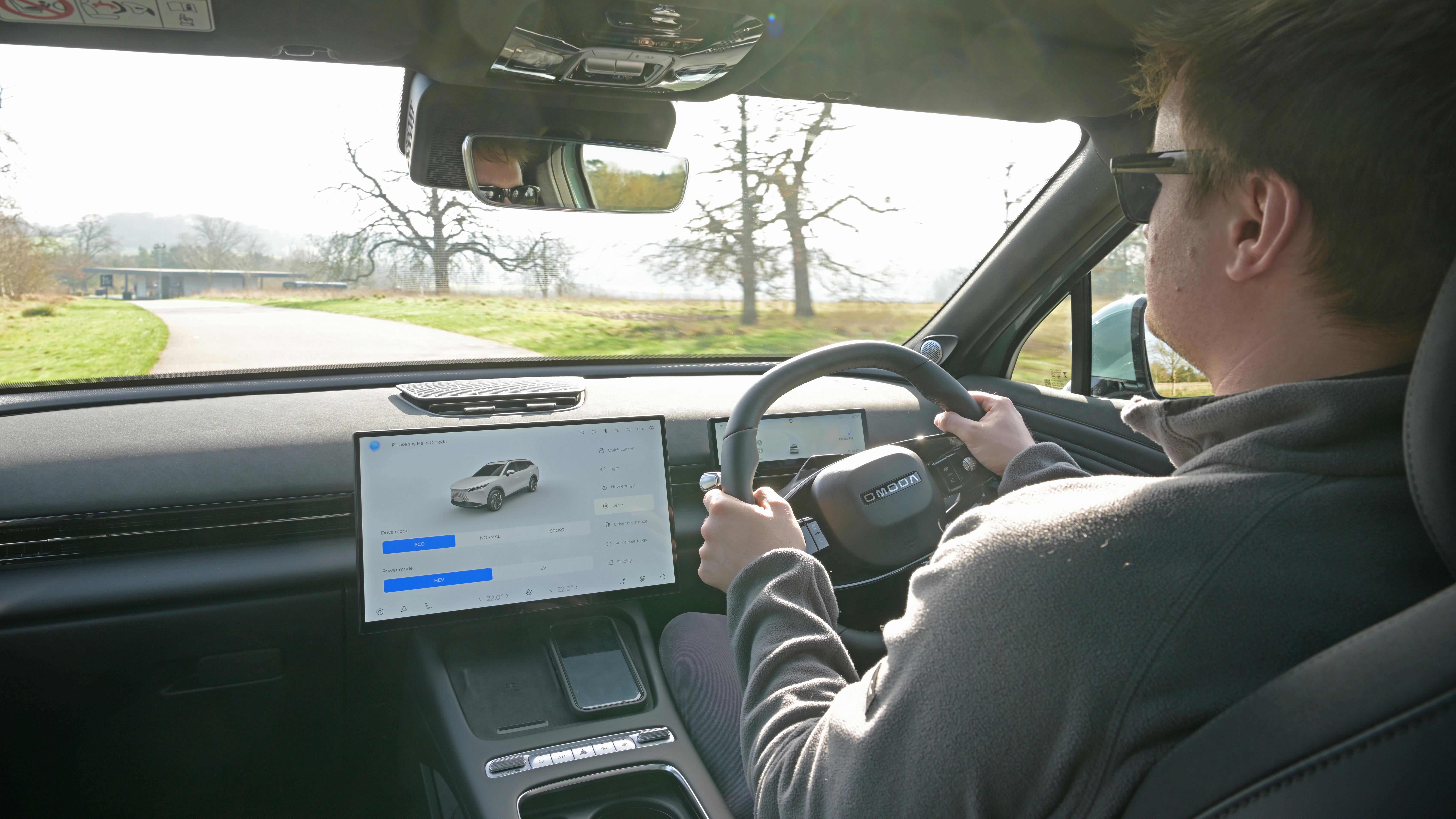 Alastair Crooks driving the Omoda 7