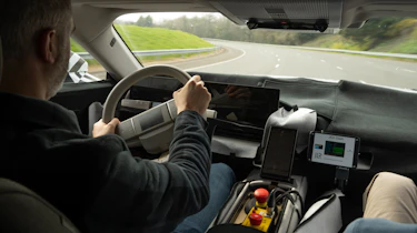 Richard Ingram driving the Jaguar GT