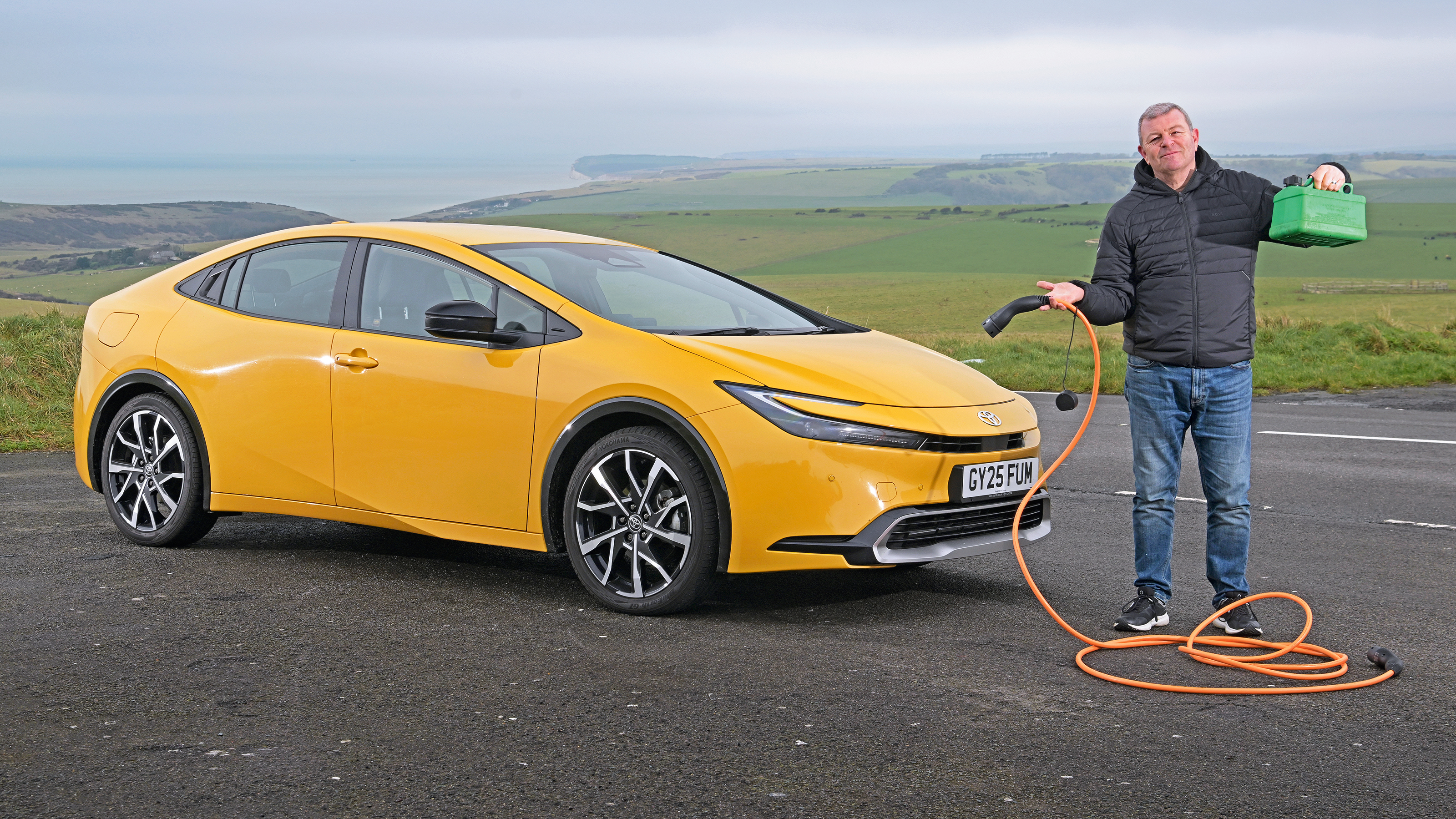 Toyota Prius Excel - header with charging cable