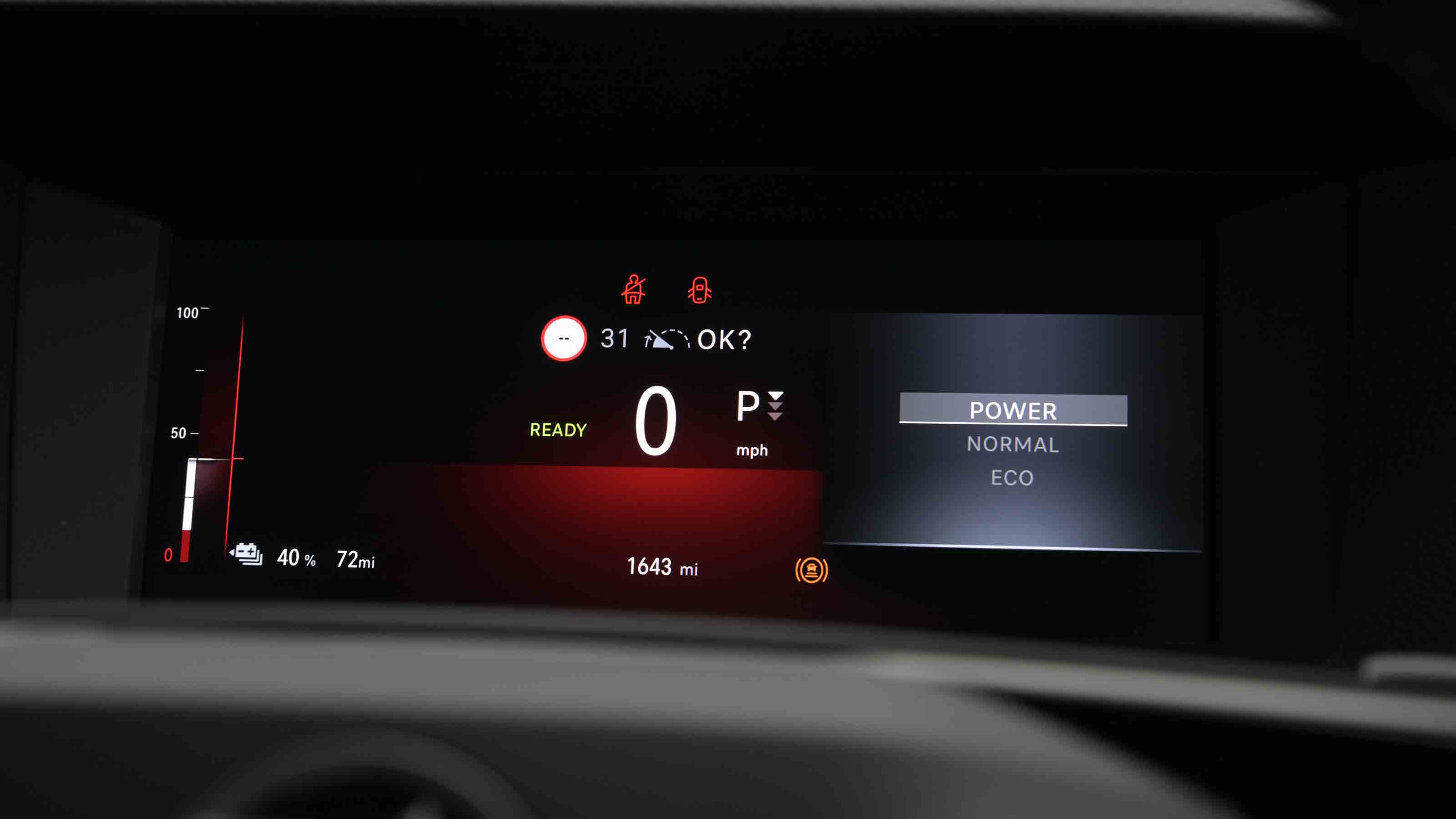 Vauxhall Vivaro Life - drive mode selection
