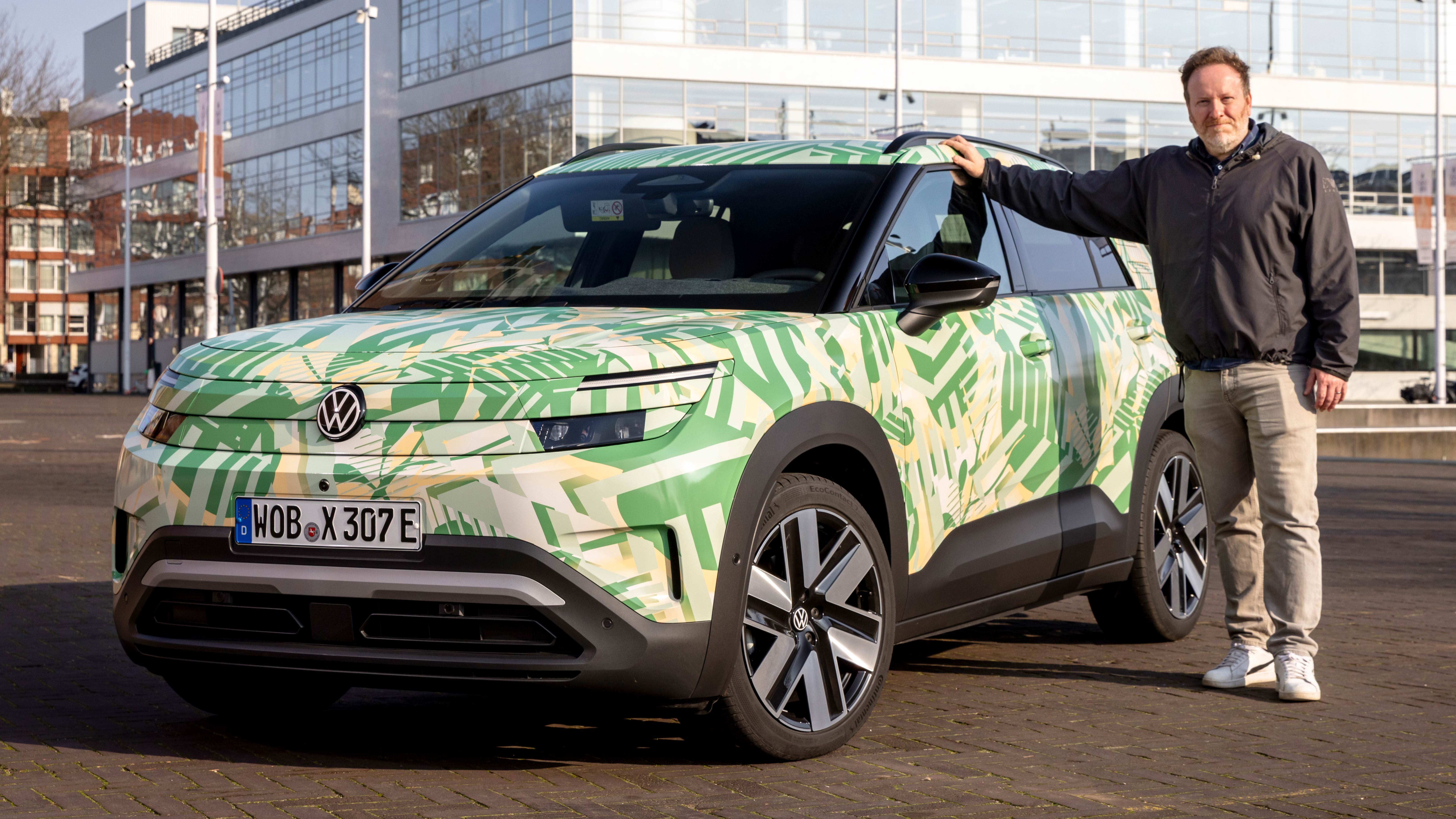 Pete Baiden with the Volkswagen ID. Cross prototype