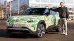 Pete Baiden with the Volkswagen ID. Cross prototype