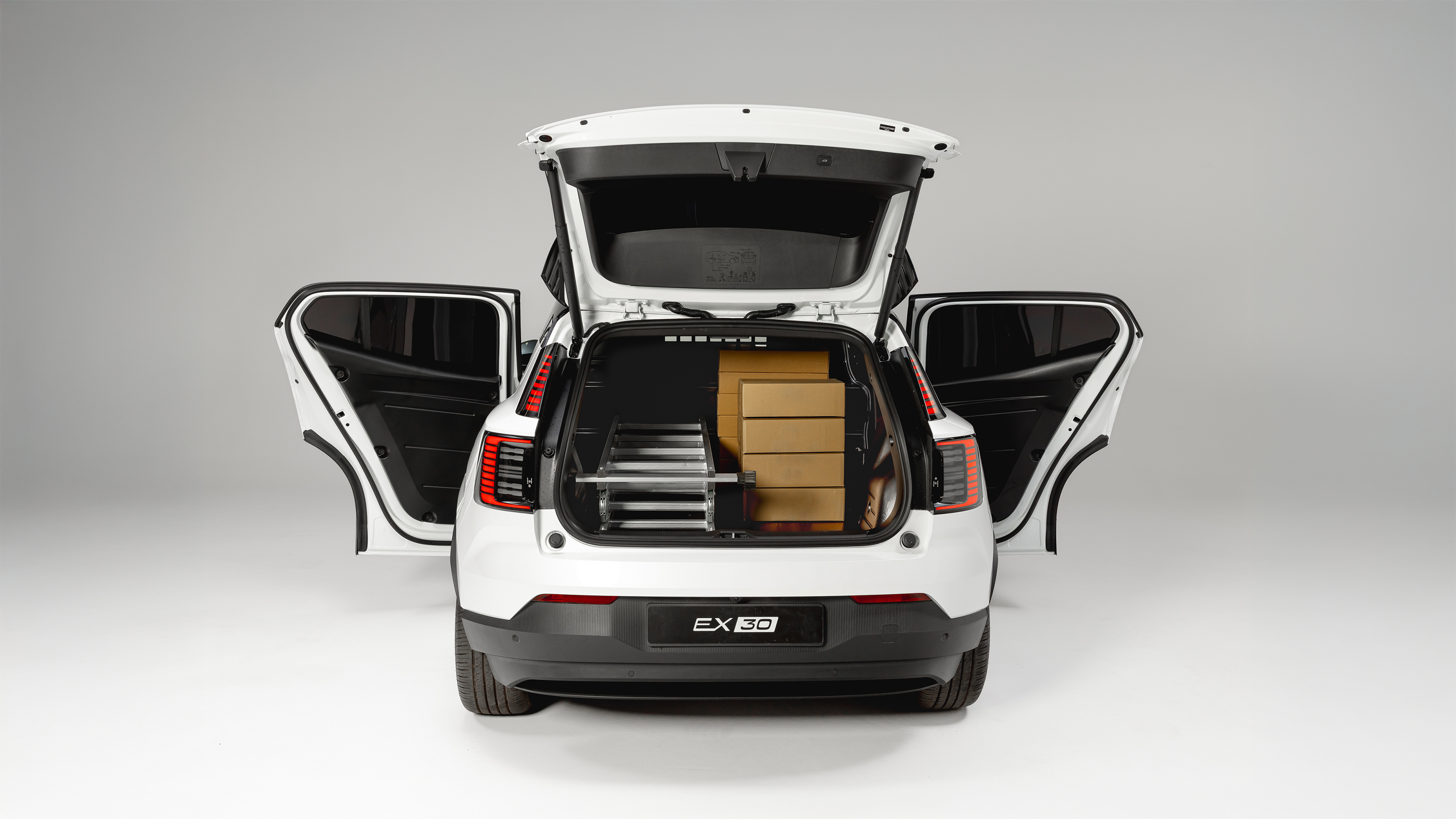 Volvo EX30 Cargo - rear and doors open