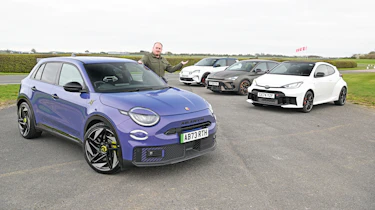 Abarth 600e Scorpionissima - hot hatch header