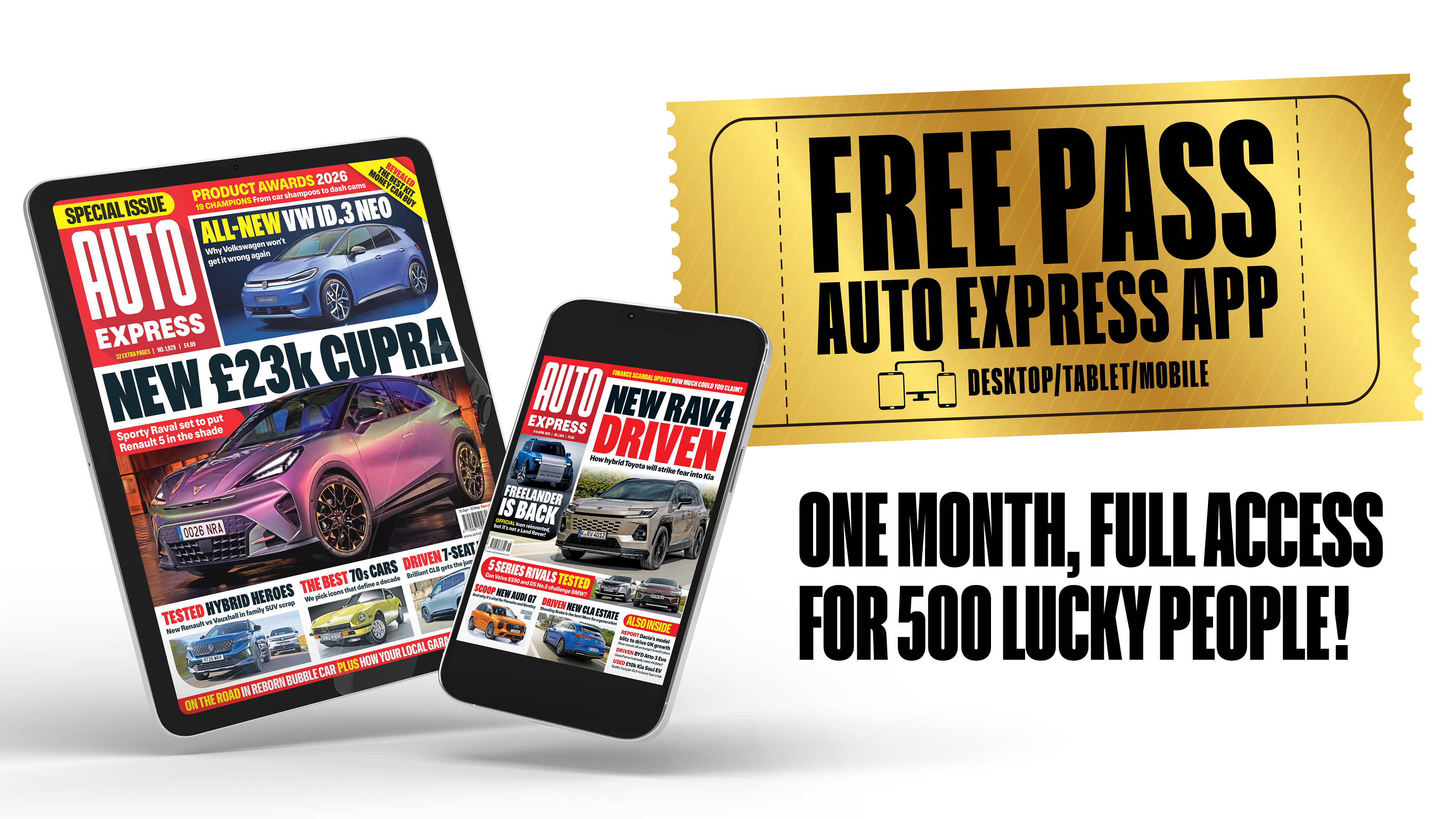 500 Free passes to Auto Express