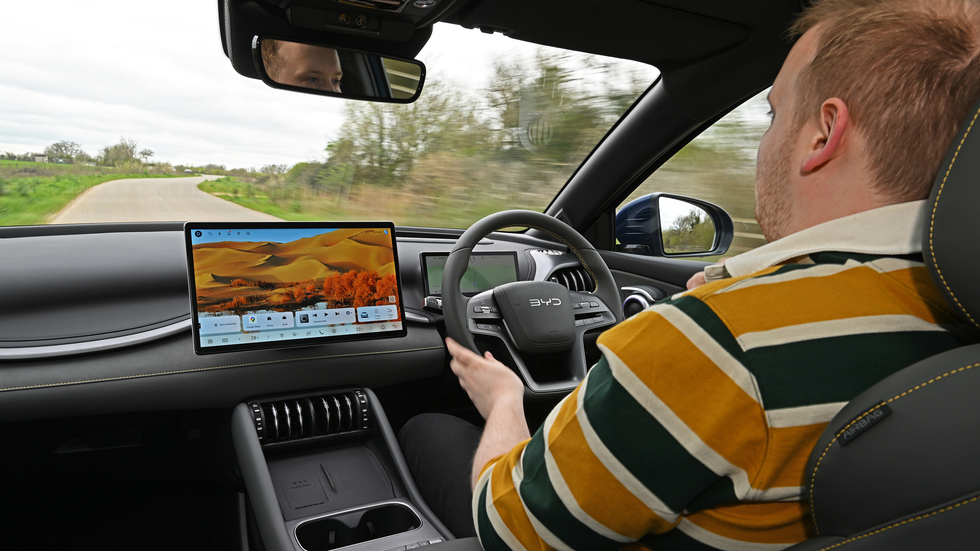 Auto Express news reporter Ellis Hyde driving the BYD Atto 3 EVO