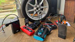Selection of car jump starter packs